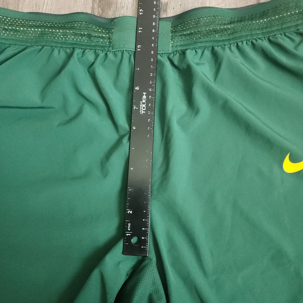 Nike Basketball Shorts Mens 42 Green Yellow Red Perforated Performance 597135 - Picture 3 of 7